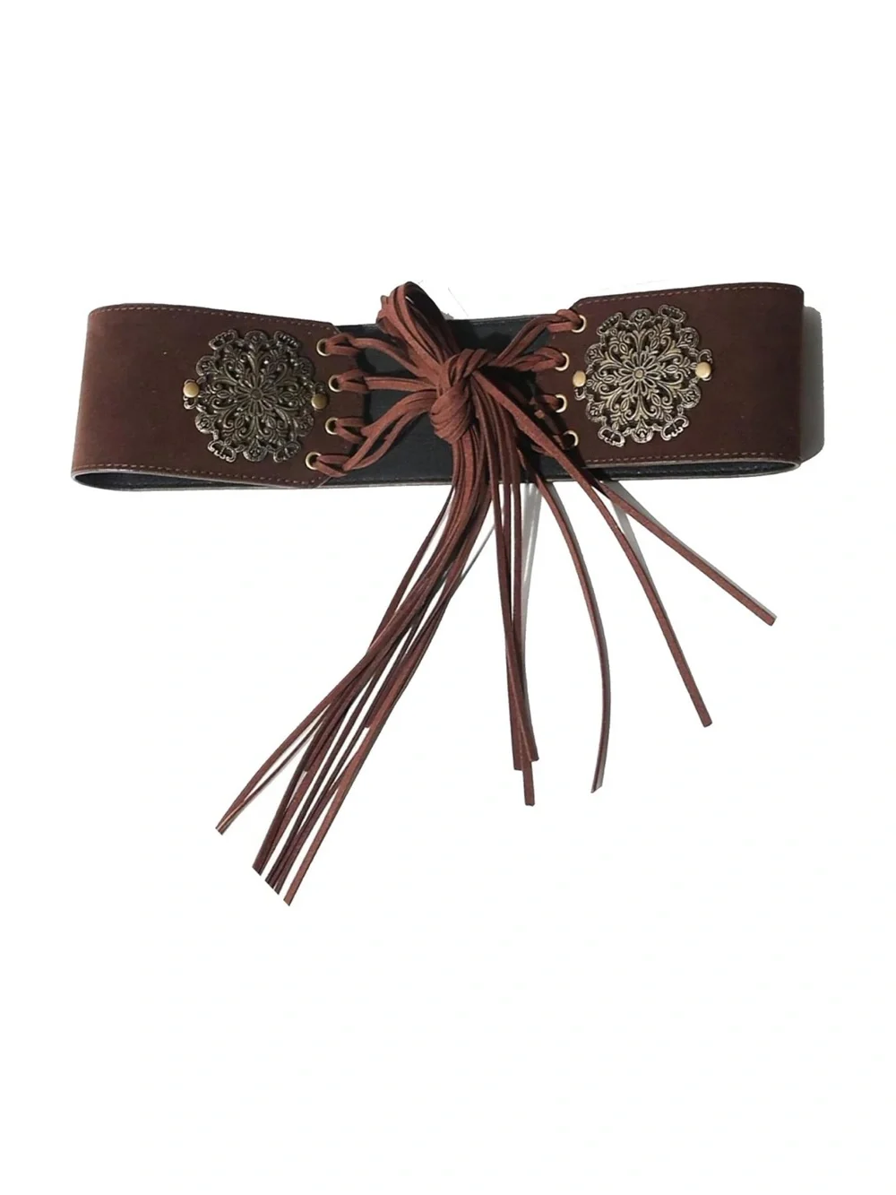 Vintage Western Suede Cinch Belt with Tassel 3.15